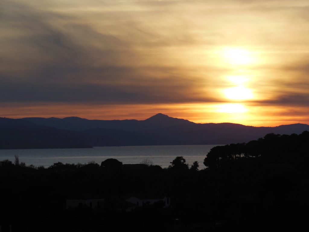 A sunset on Lesvos. Sometimes a risk is worth it, y'all. 